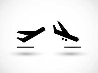 Departures and arrivals icon set vector