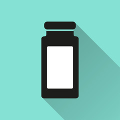 Medicine bottle - vector icon.