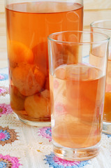 Compote made of stewed peaches