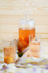 Compote made of stewed peaches