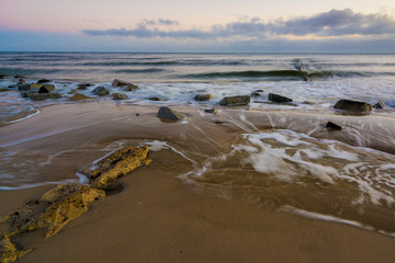 Morgendämmerung an der Steilküste bei Ückeritz, Insel Usedom