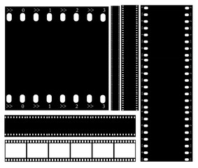 Filmstrip set illustration vector