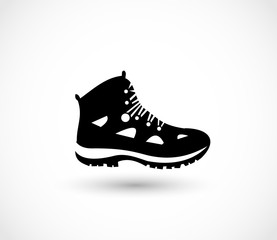 Hike shoe icon vector