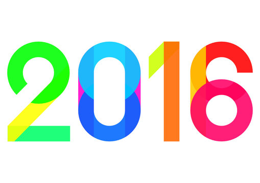 2016 happy new year illustration