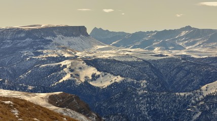 Winter in mountains