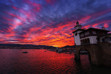 Arriluze in Getxo at sunset