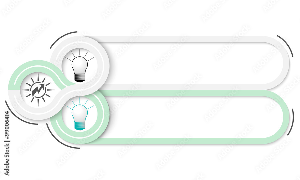 Poster Two frames for your text and bulb icons