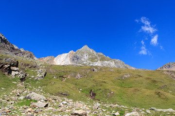 Fototapeta na wymiar Mountain Zopetspitze in Hohe Tauern Alps, Austria