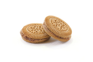 Chocolate cream sandwich biscuit
