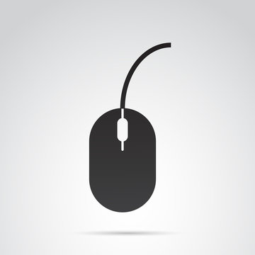 Computer mouse icon isolated on white background. Vector art.