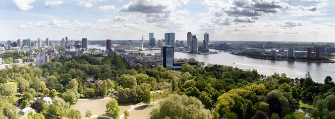Wandaufkleber Die Skyline von Rotterdam Holland © Menno Schaefer