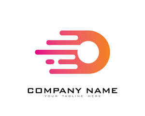 Letter O Modern Fast Motion Effect Logo