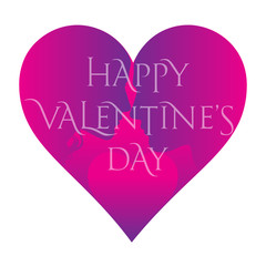 happy valintine's day with profile man and woman in heart shape