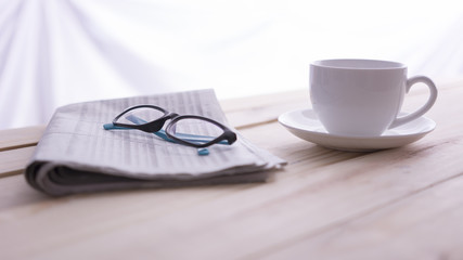 coffee cup and newspaper