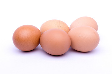 Egg on white background