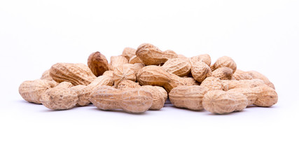 Groundnut on white background