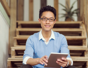 Portrait of young businessman in casual