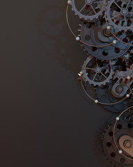 Fototapeta premium Rustic old gears, cogs or watch works