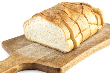 Sliced bread isolated on a white background
