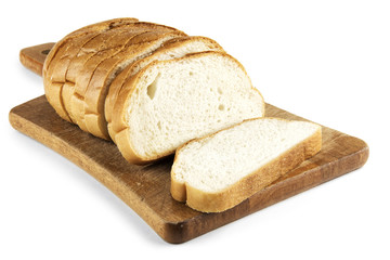 Sliced bread isolated on a white background