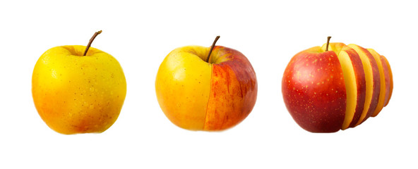 Delicious and fresh isolated apple on white background