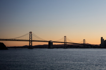 Fototapeta na wymiar Bay Bridge Connecting San Francisco and Oakland