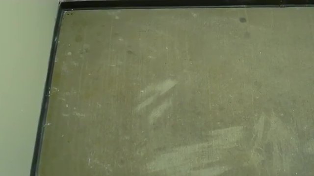POV view of walking down the emergency stairs in an office highrise building