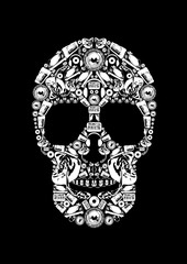 Skull Dj (white)