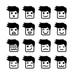 Vector icons of emotion face