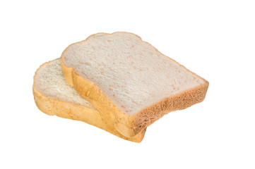 sliced grain bread isolated on white background