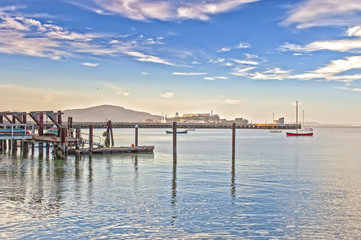 Fototapeta na wymiar One of the Piers of San-Francisco City in California,USA
