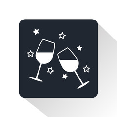 Wine in the glass icon