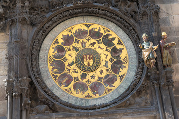Astronomical clock tower in Prague's  - Czach