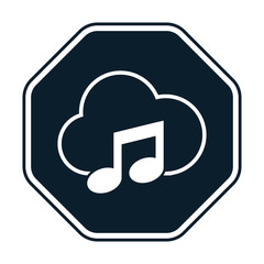 Fototapeta premium Music cloud icon