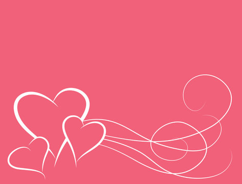 Hearts and Swirls on pink