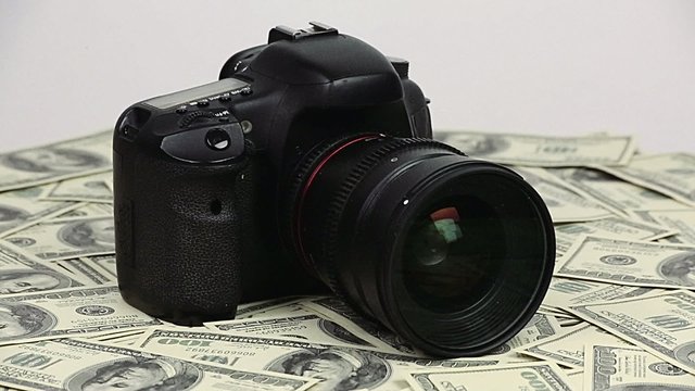 Dslr camera and money