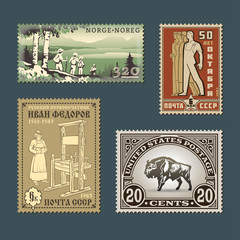 Obraz premium Postage stamps 2