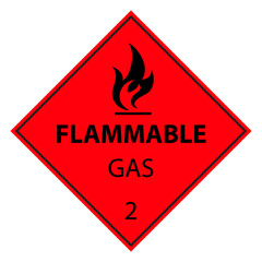 flammable gas 2 - Gefahrenschild