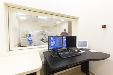 CT scanner scanning room