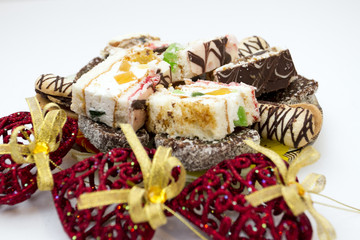 Various kinds of cookies on a plate
