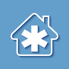 Obraz premium Logo maison et ambulance.