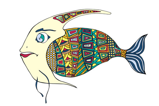 Zentangle stylized Fish