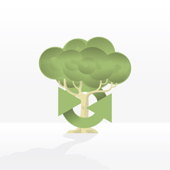 recycling logo tree