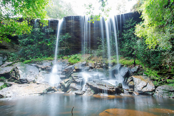 Phu Kradueng National Park, is the highland located in the north-east of Thailand. The Tamsor Nua Waterfall, is one of the Phu Kradueng's attractions.