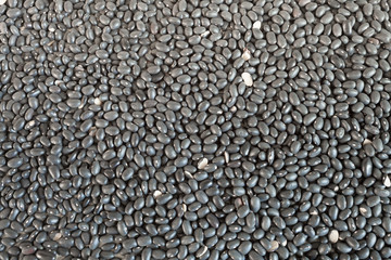 dried balck beans as background