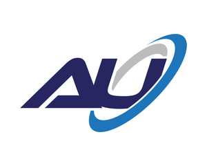 AU Swoosh Letter Initial Logo