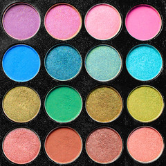 Colorful eyeshadow palette - Square composition