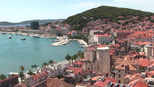 Split widok na port