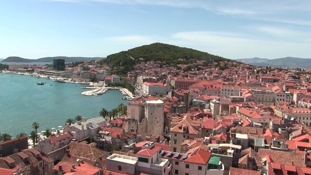 Split widok na port