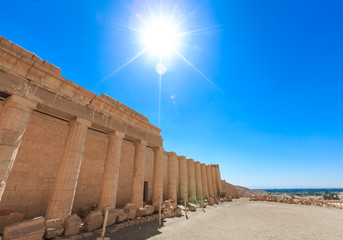 The temple of Hatshepsut near Luxor in Egypt
